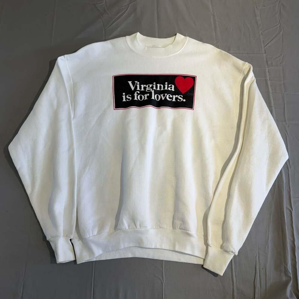 Fruit of the Loom Virginia Is For Lovers Sweatshirt Size XL White